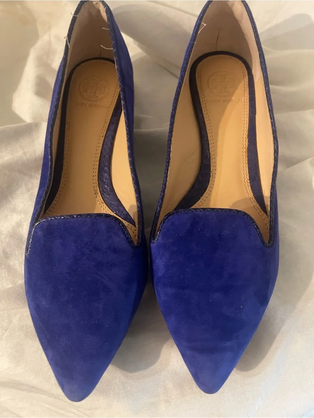 Tory Burch Suede Pointy Flats